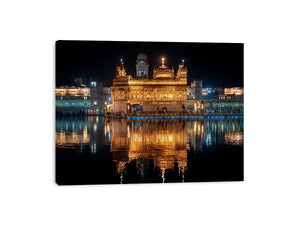 Golden Temple painting Amritsar reflection water Sikh temple spiritual wall art canvas
