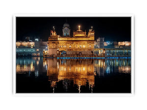 Golden Temple painting Amritsar reflection water Sikh temple spiritual Canvas Print canvas