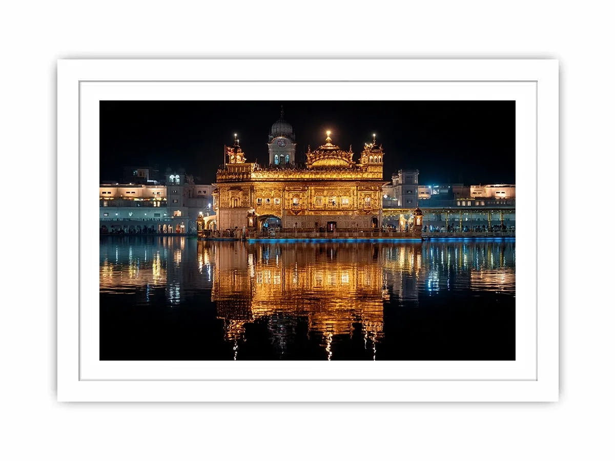 Golden Temple painting Amritsar reflection water Sikh temple spiritual Canvas Print canvas