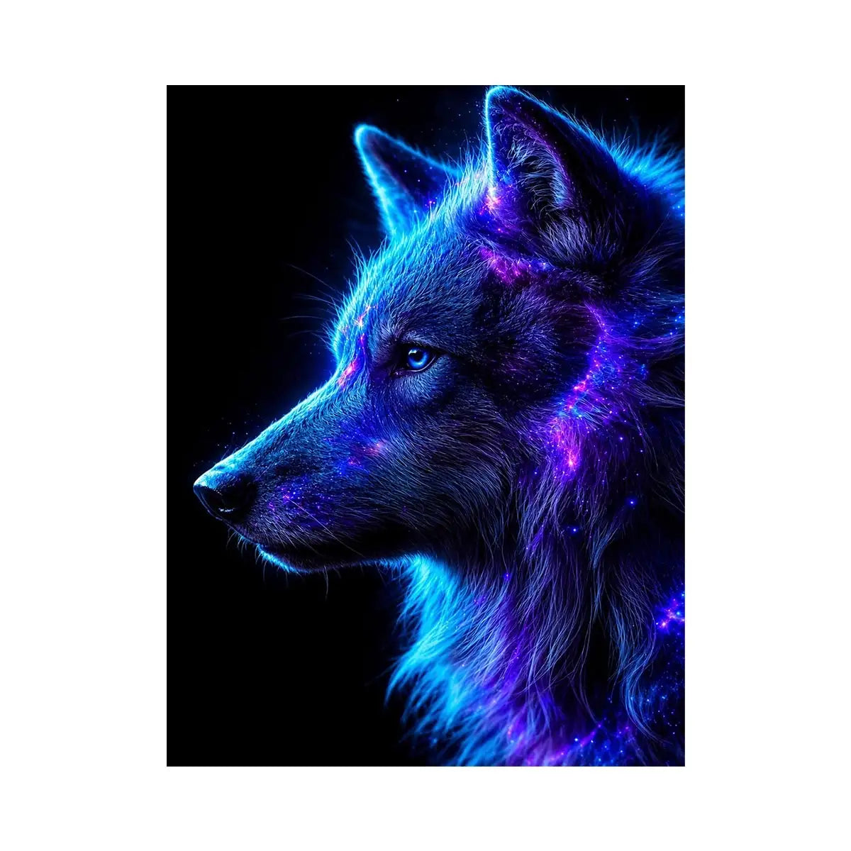 ain cosmic wolf canvas art modern living room