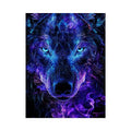   neon wolf canvas print luxury interiors