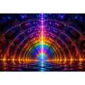   rainbow tunnel canvas print modern spaces
