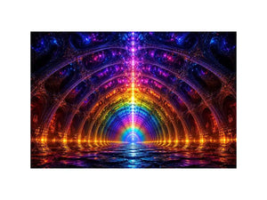   rainbow tunnel canvas print modern spaces