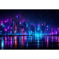   cyberpunk skyline canvas art living room