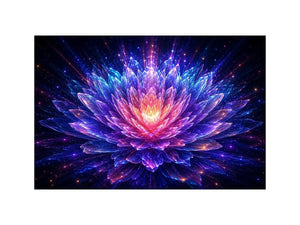   crystal lotus bloom modern canvas art