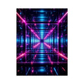   futuristic neon geometric canvas gaming room