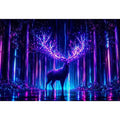   futuristic deer canvas modern living room