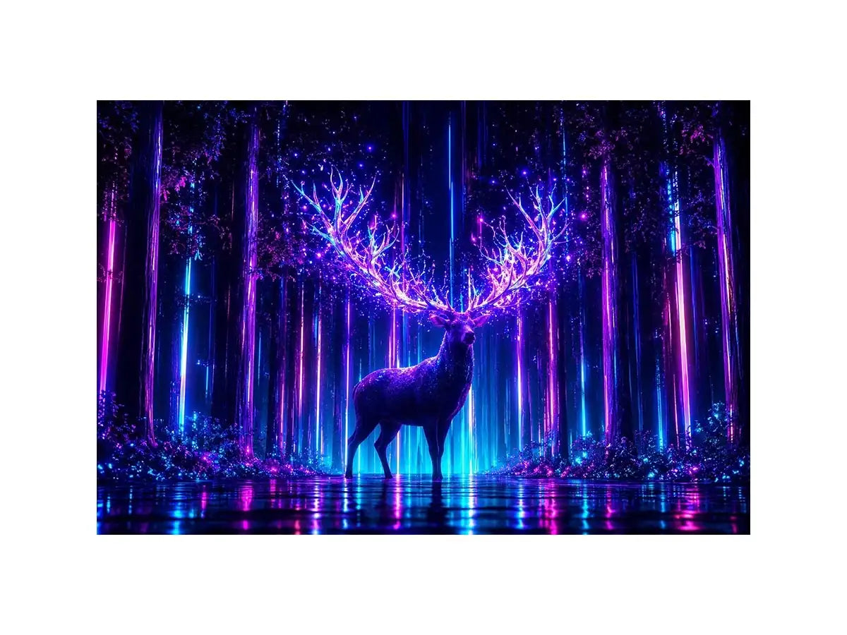   futuristic deer canvas modern living room