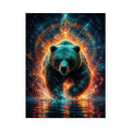   surreal bear canvas print modern office decor
