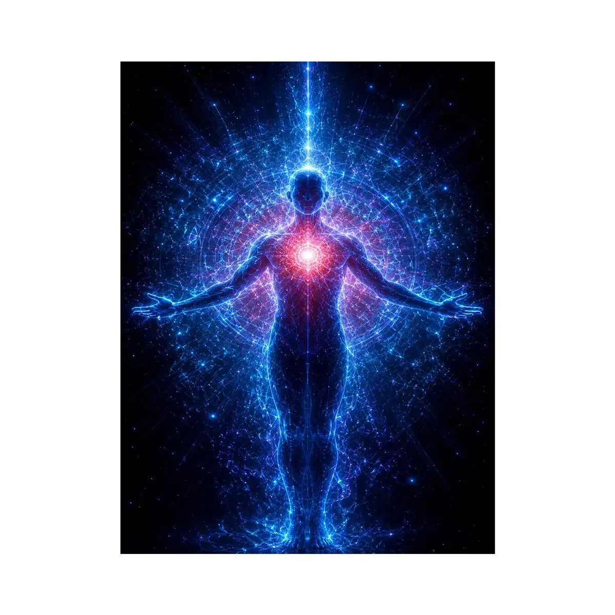   celestial human canvas art modern meditation decor