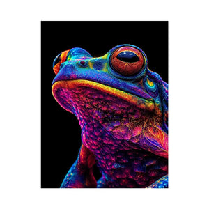   colorful frog canvas art modern eclectic decor
