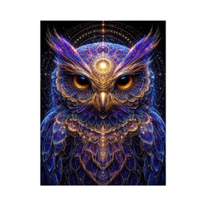   celestial owl canvas art luxury modern interiors