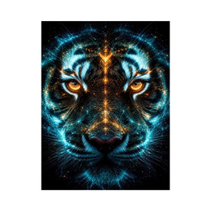  glowing tiger canvas art modern luxury decor