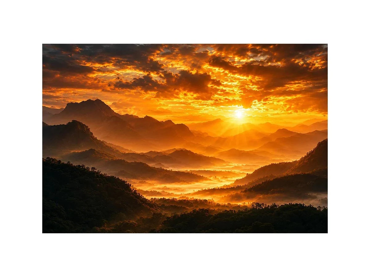   radiant peaks canvas art