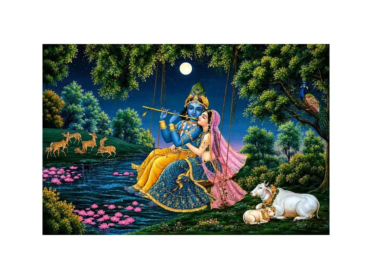   krishna radha spiritual canvas artwork