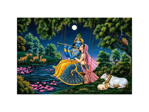   krishna radha spiritual canvas artwork