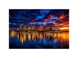   sydney harbour skyline wall art