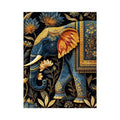  blue gold elephant canvas print decor