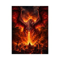   fiery dragon fantasy canvas wall art