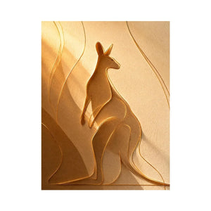   minimal kangaroo line art print
