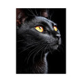   black cat portrait modern canvas print