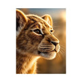   lion cub portrait canvas