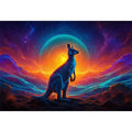   neon kangaroo canvas art
