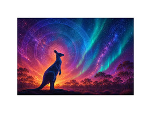   aurora kangaroo wall art