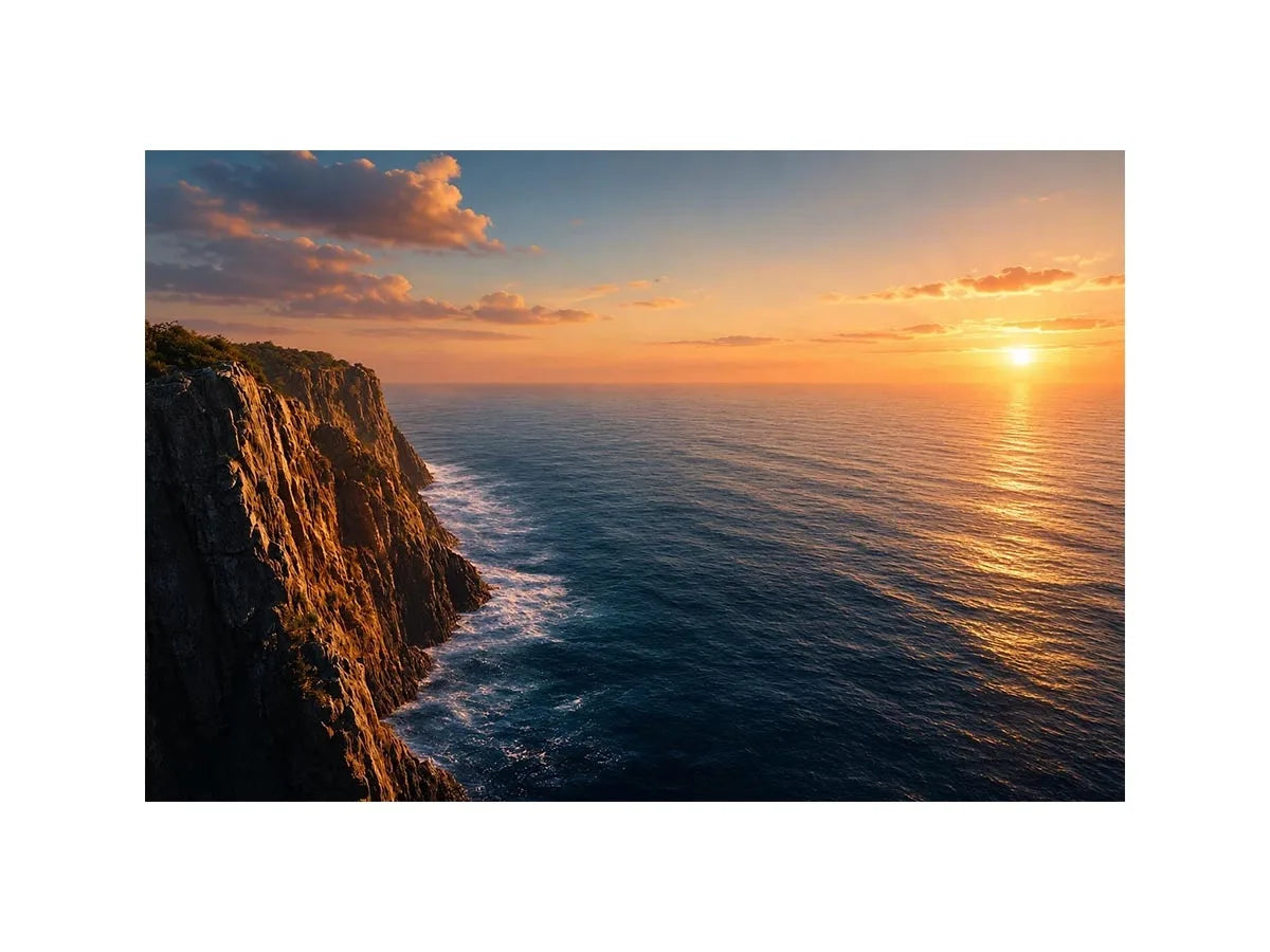   coastal cliff ocean canvas print living room
