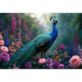   peacock garden floral canvas art bedroom