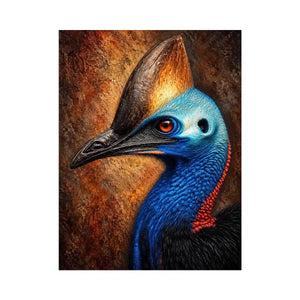   cassowary portrait wall art office