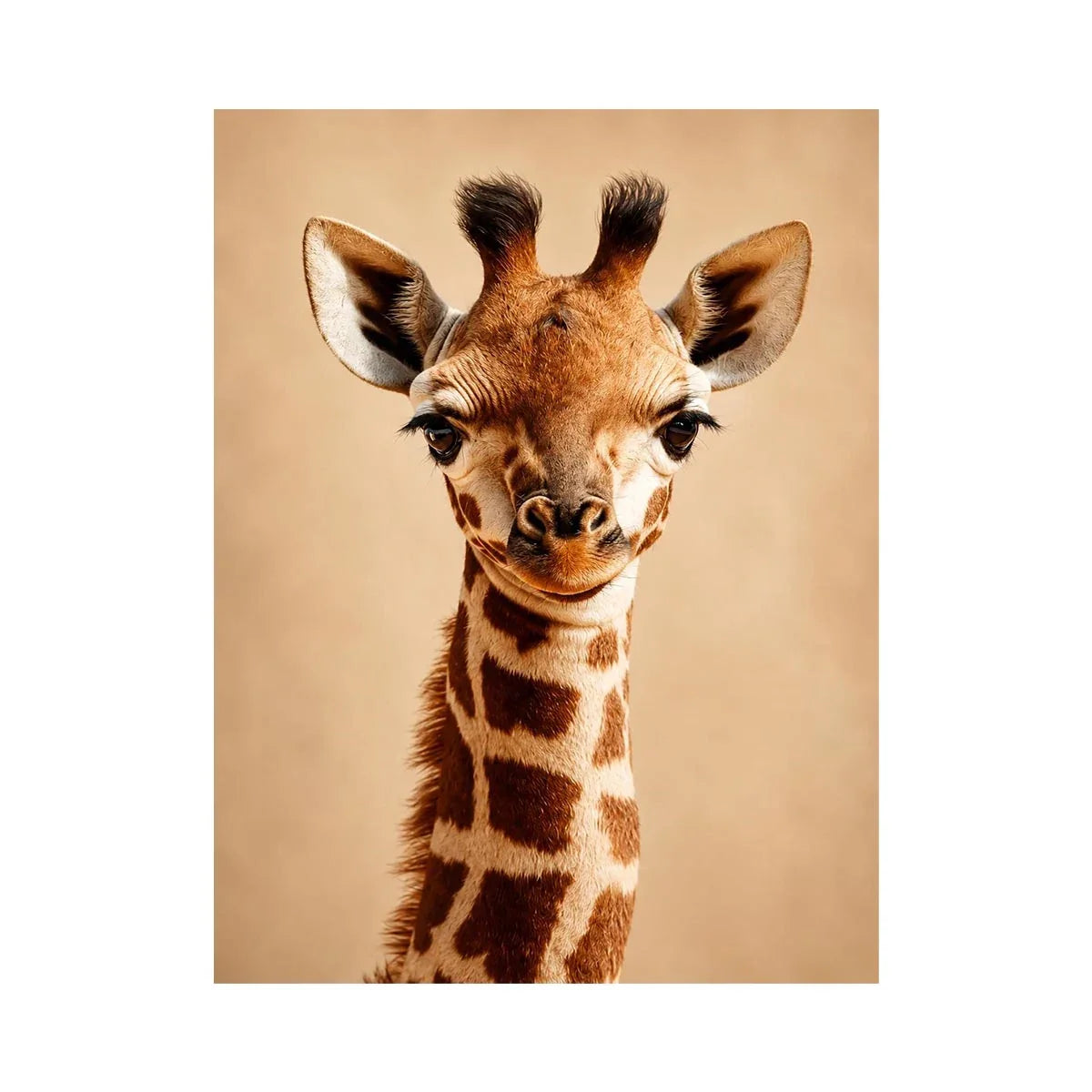  gentle giraffe animal canvas nursery