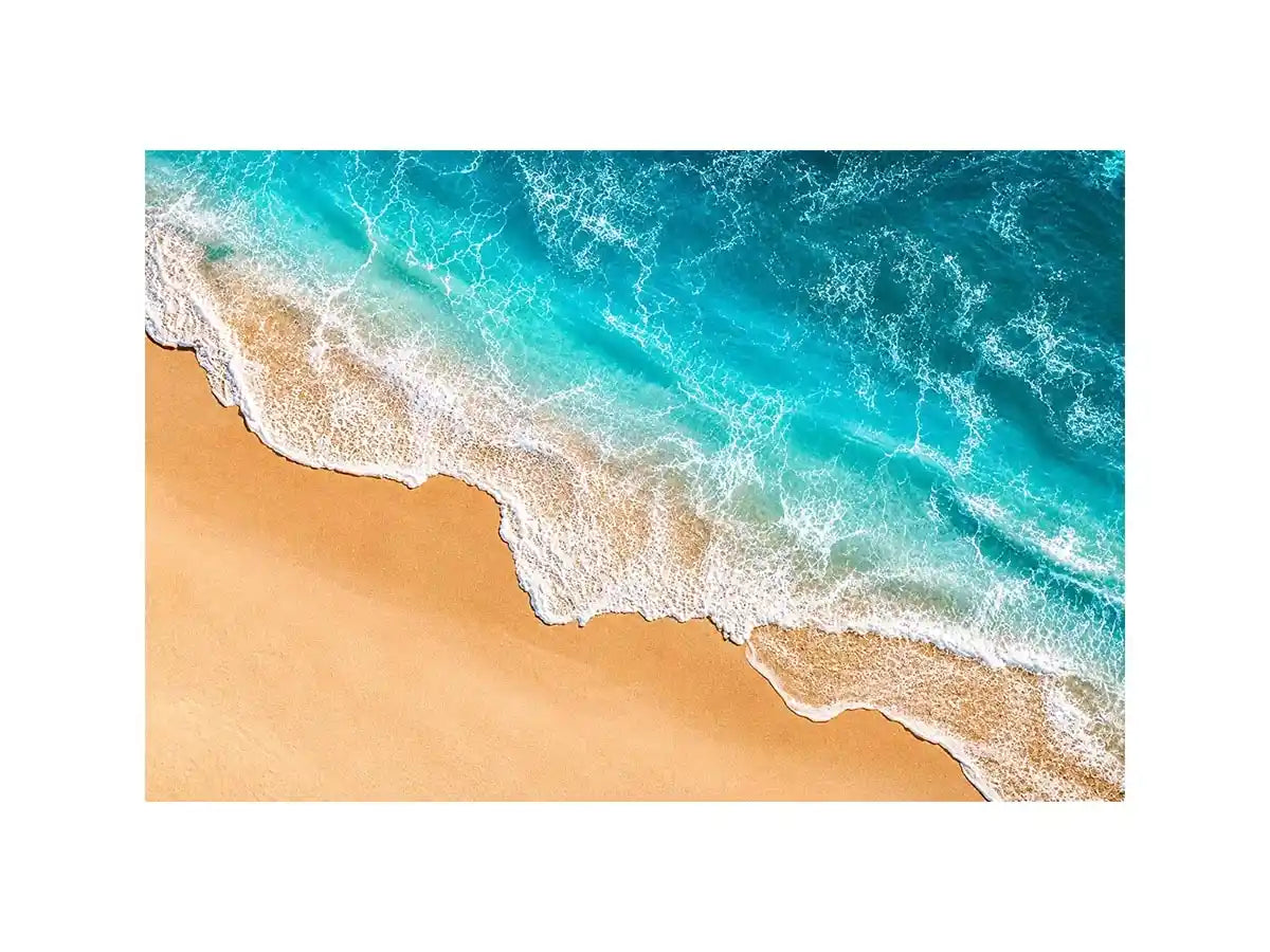   aqua beach aerial canvas print