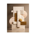   neutral marble geometric wall art