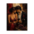   romantic wine couple canvas dining room