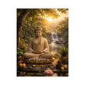   buddha meditation lotus canvas artwork