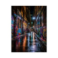   neon graffiti alley urban wall art