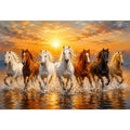   wild horses ocean canvas print