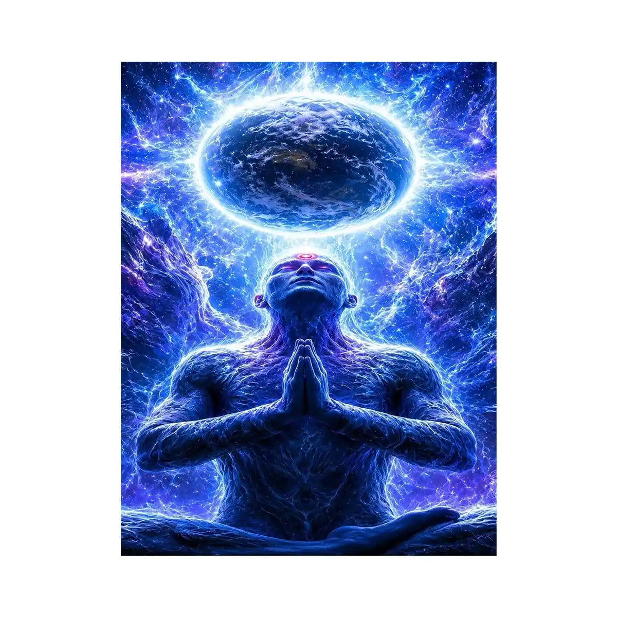   blue cosmic meditation canvas print