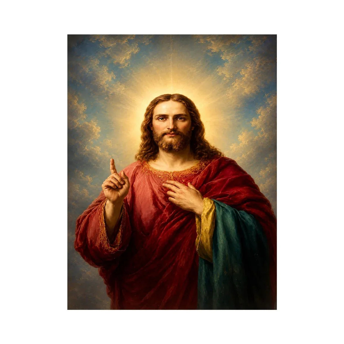  classic jesus portrait canvas print