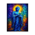   blue buddha lotus spiritual canvas print
