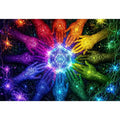   colorful unity sacred geometry canvas art