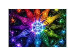   colorful unity sacred geometry canvas art