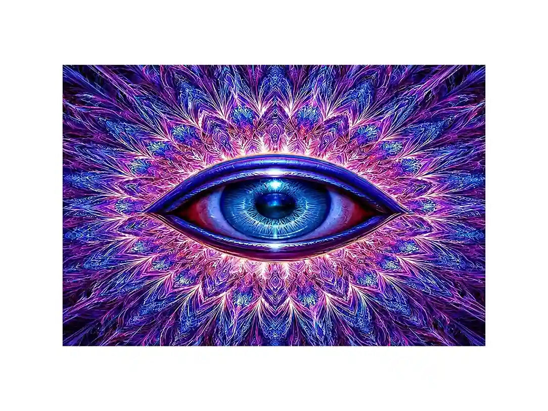   neon eye abstract modern canvas