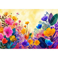   colorful floral botanical canvas