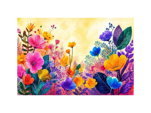   colorful floral botanical canvas