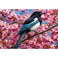   blue bird blossom canvas print