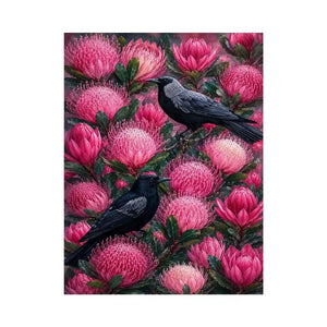   australian native bird floral wall art