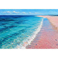   turquoise beach shoreline canvas art