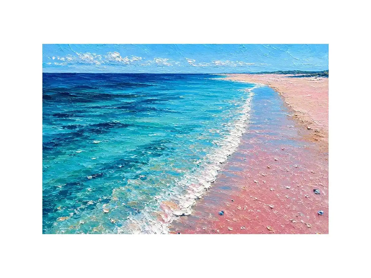   turquoise beach shoreline canvas art